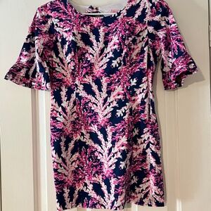 Lilly Pulitzer Fiesta Stretch Dress Nauti Navy Beyond the Sea